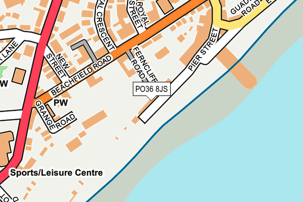 PO36 8JS map - OS OpenMap – Local (Ordnance Survey)