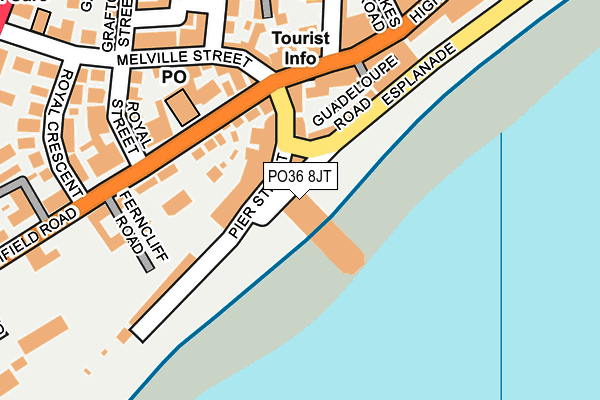 PO36 8JT map - OS OpenMap – Local (Ordnance Survey)