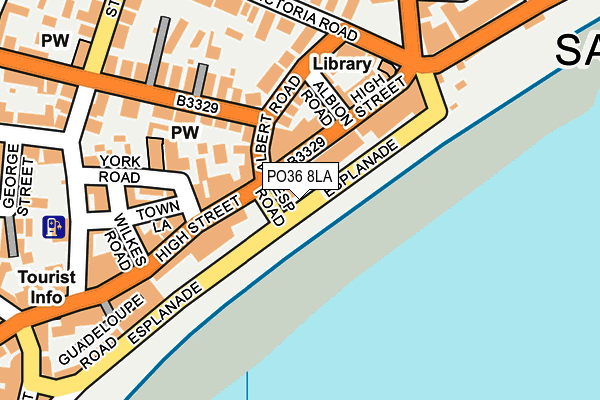 PO36 8LA map - OS OpenMap – Local (Ordnance Survey)