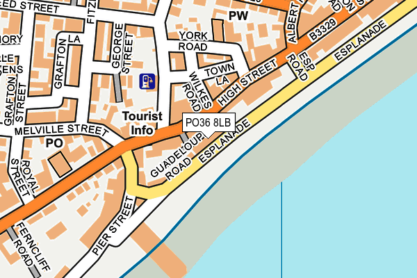 PO36 8LB map - OS OpenMap – Local (Ordnance Survey)