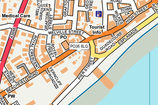 PO36 8LG map - OS OpenMap – Local (Ordnance Survey)