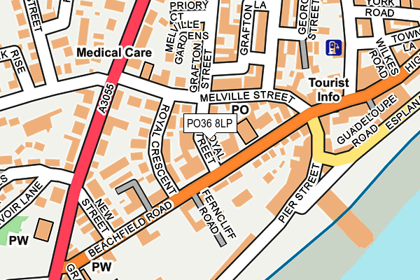 PO36 8LP map - OS OpenMap – Local (Ordnance Survey)