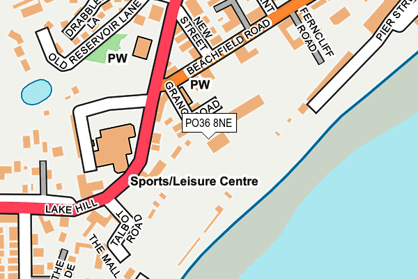 PO36 8NE map - OS OpenMap – Local (Ordnance Survey)