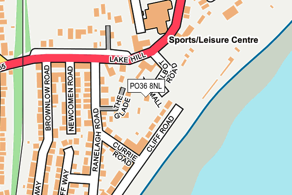 PO36 8NL map - OS OpenMap – Local (Ordnance Survey)