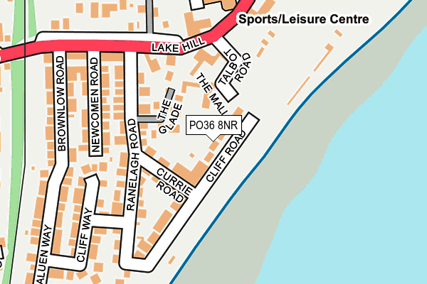 PO36 8NR map - OS OpenMap – Local (Ordnance Survey)