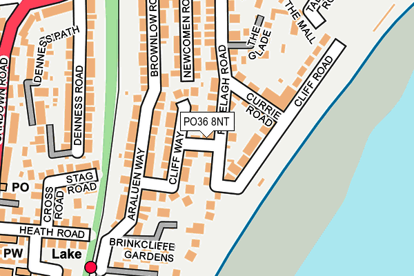 PO36 8NT map - OS OpenMap – Local (Ordnance Survey)