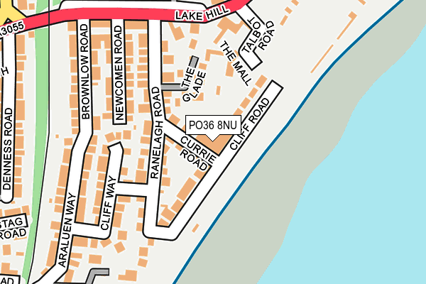 PO36 8NU map - OS OpenMap – Local (Ordnance Survey)