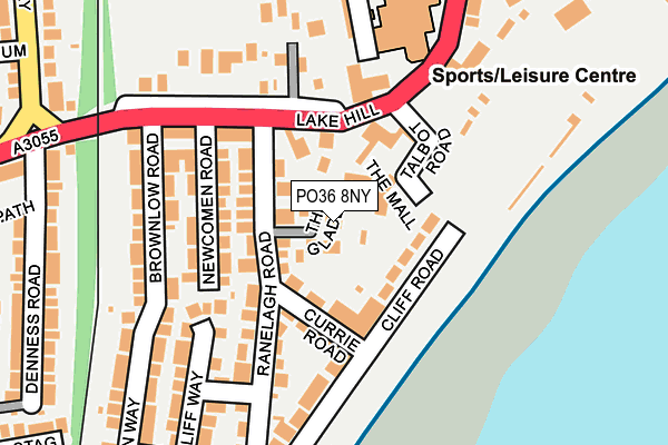 PO36 8NY map - OS OpenMap – Local (Ordnance Survey)