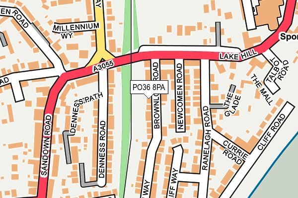 PO36 8PA map - OS OpenMap – Local (Ordnance Survey)