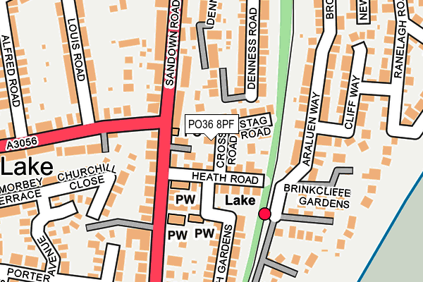 PO36 8PF map - OS OpenMap – Local (Ordnance Survey)