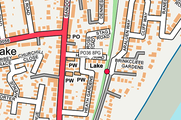PO36 8PG map - OS OpenMap – Local (Ordnance Survey)