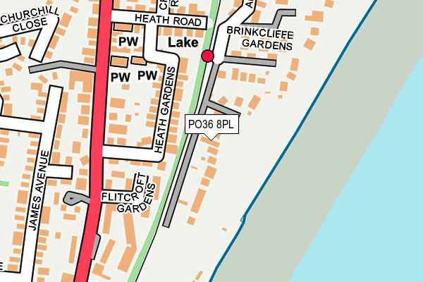 PO36 8PL map - OS OpenMap – Local (Ordnance Survey)