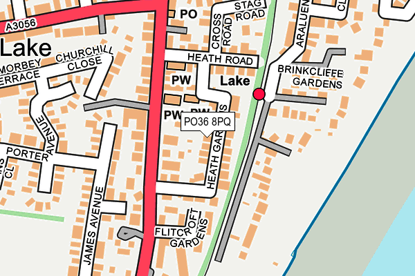 PO36 8PQ map - OS OpenMap – Local (Ordnance Survey)