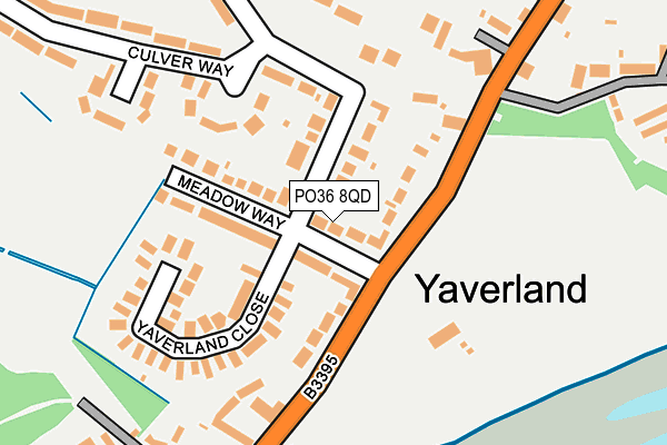 PO36 8QD map - OS OpenMap – Local (Ordnance Survey)