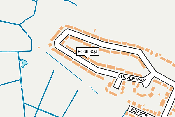 PO36 8QJ map - OS OpenMap – Local (Ordnance Survey)