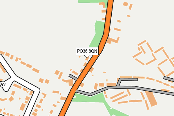 PO36 8QN map - OS OpenMap – Local (Ordnance Survey)