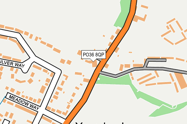 PO36 8QP map - OS OpenMap – Local (Ordnance Survey)