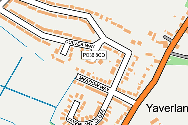 PO36 8QQ map - OS OpenMap – Local (Ordnance Survey)