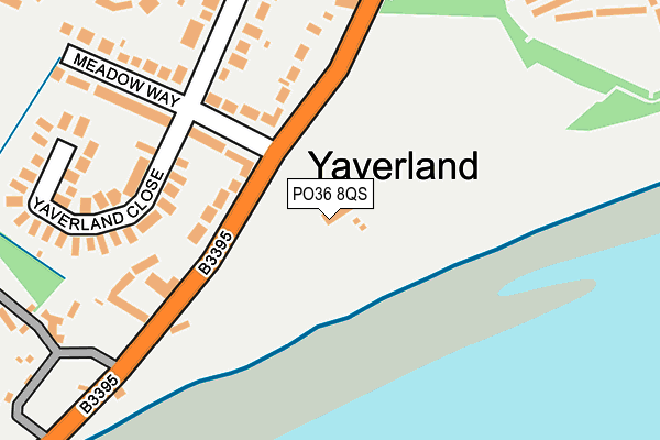 PO36 8QS map - OS OpenMap – Local (Ordnance Survey)