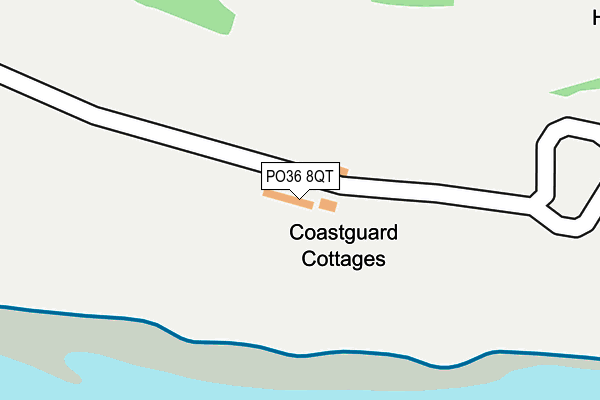 PO36 8QT map - OS OpenMap – Local (Ordnance Survey)