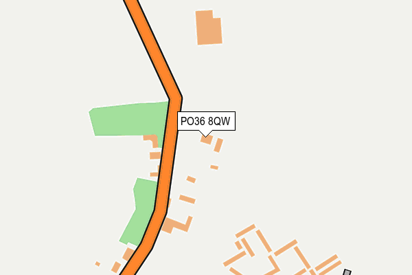 PO36 8QW map - OS OpenMap – Local (Ordnance Survey)