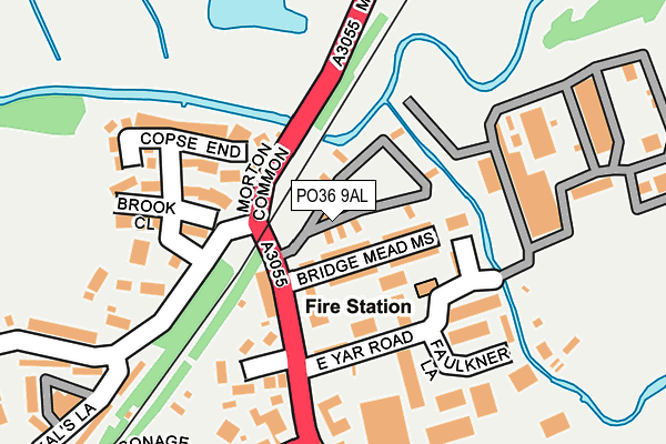 PO36 9AL map - OS OpenMap – Local (Ordnance Survey)