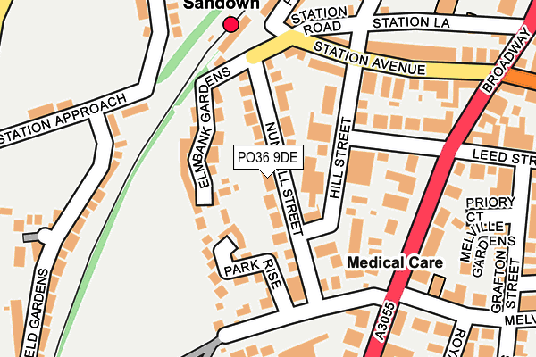 PO36 9DE map - OS OpenMap – Local (Ordnance Survey)