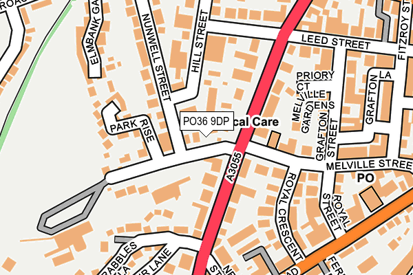 PO36 9DP map - OS OpenMap – Local (Ordnance Survey)