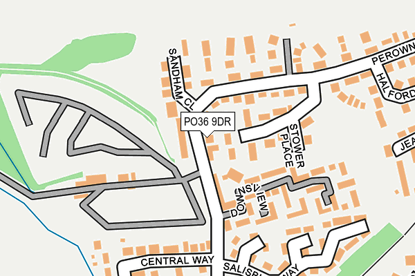 PO36 9DR map - OS OpenMap – Local (Ordnance Survey)