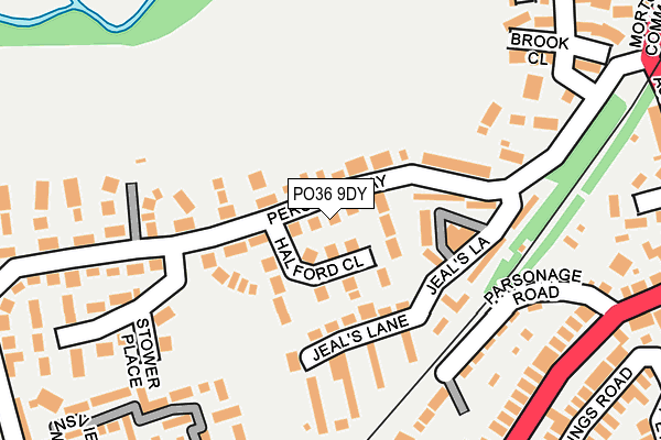 PO36 9DY map - OS OpenMap – Local (Ordnance Survey)