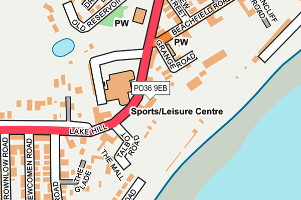 PO36 9EB map - OS OpenMap – Local (Ordnance Survey)