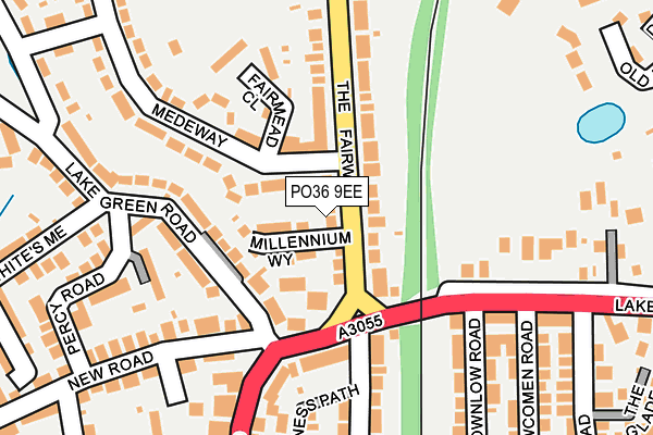 PO36 9EE map - OS OpenMap – Local (Ordnance Survey)