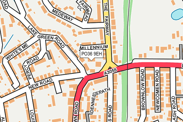 PO36 9EH map - OS OpenMap – Local (Ordnance Survey)