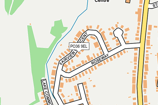 PO36 9EL map - OS OpenMap – Local (Ordnance Survey)