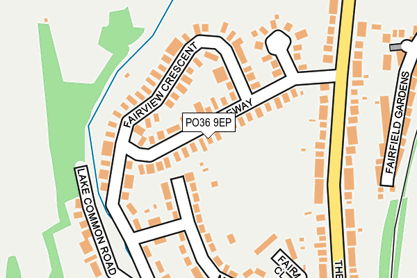 PO36 9EP map - OS OpenMap – Local (Ordnance Survey)