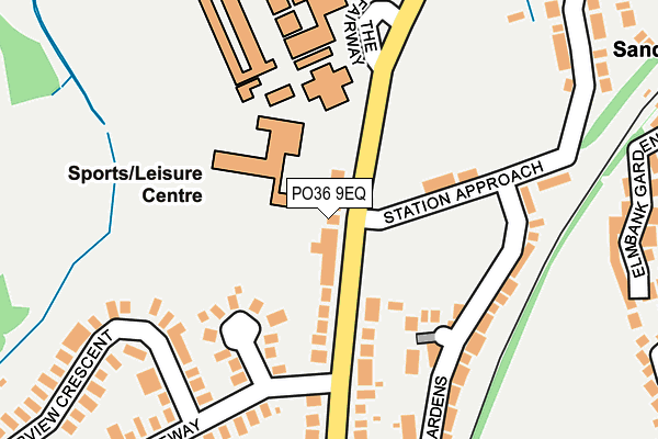 PO36 9EQ map - OS OpenMap – Local (Ordnance Survey)
