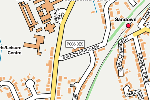 PO36 9ES map - OS OpenMap – Local (Ordnance Survey)