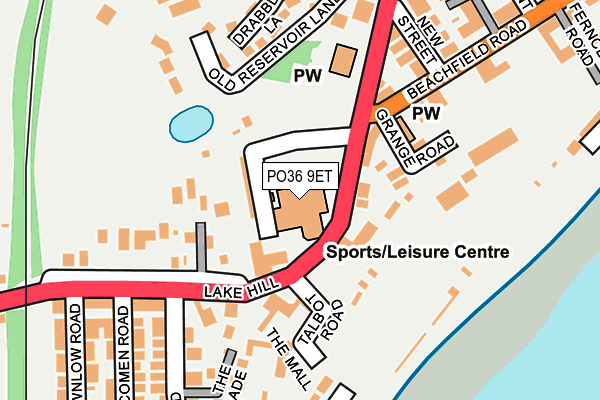 PO36 9ET map - OS OpenMap – Local (Ordnance Survey)