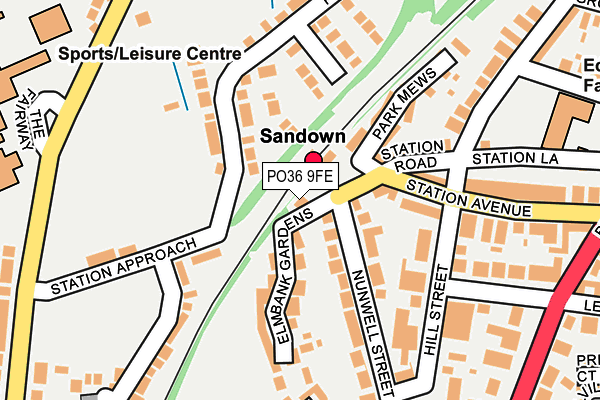 PO36 9FE map - OS OpenMap – Local (Ordnance Survey)