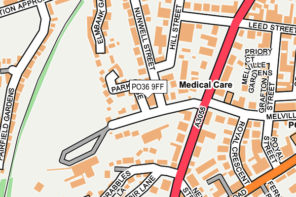 PO36 9FF map - OS OpenMap – Local (Ordnance Survey)