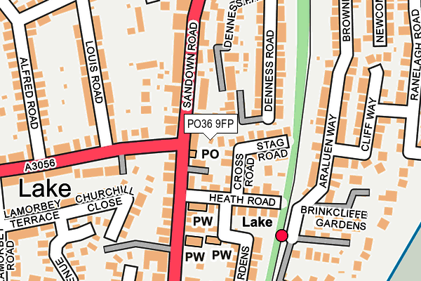 PO36 9FP map - OS OpenMap – Local (Ordnance Survey)