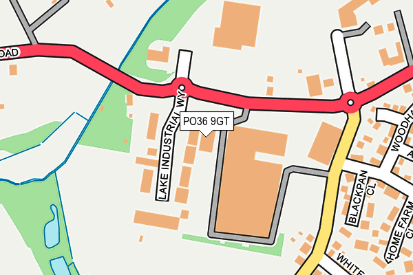 PO36 9GT map - OS OpenMap – Local (Ordnance Survey)