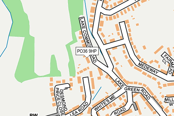 PO36 9HP map - OS OpenMap – Local (Ordnance Survey)