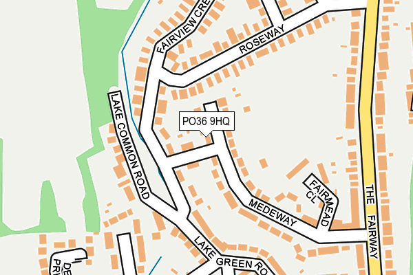 PO36 9HQ map - OS OpenMap – Local (Ordnance Survey)