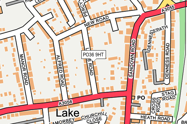 PO36 9HT map - OS OpenMap – Local (Ordnance Survey)