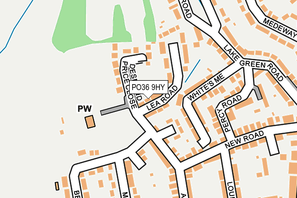 PO36 9HY map - OS OpenMap – Local (Ordnance Survey)