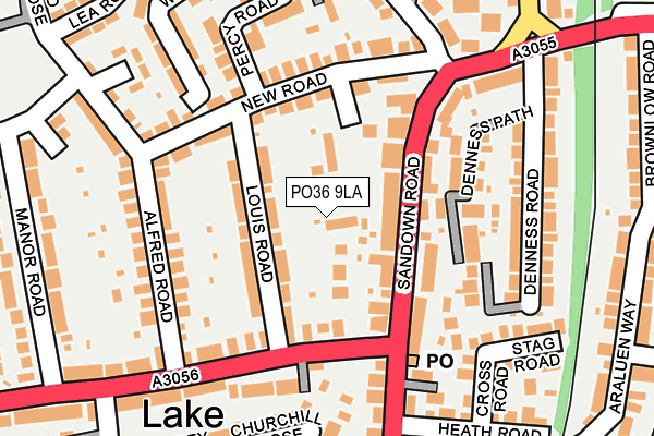 PO36 9LA map - OS OpenMap – Local (Ordnance Survey)