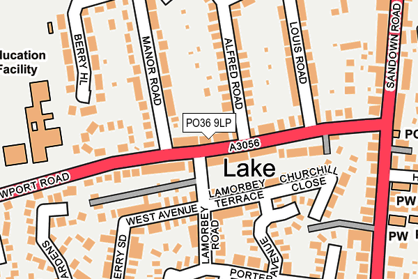 PO36 9LP map - OS OpenMap – Local (Ordnance Survey)