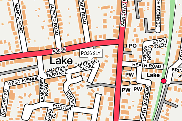 PO36 9LY map - OS OpenMap – Local (Ordnance Survey)