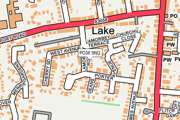 PO36 9NQ map - OS OpenMap – Local (Ordnance Survey)